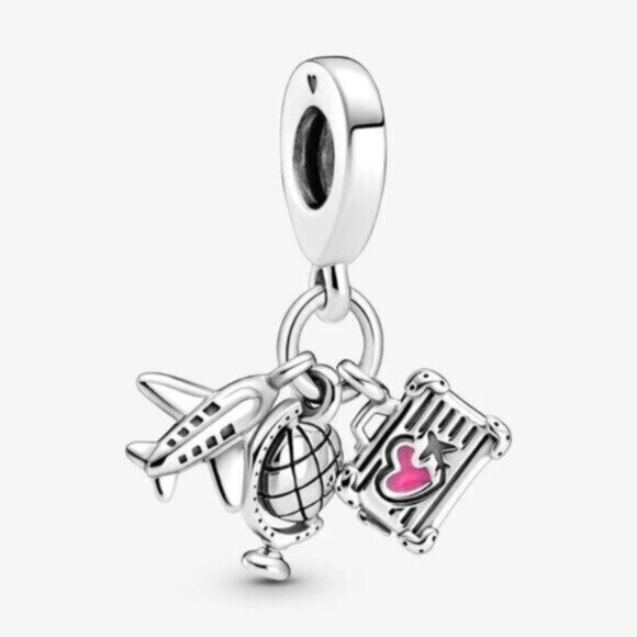 Pandora Jewelry - 🔆Pandora Airplane, Globe & Suitcase Dangle Charm